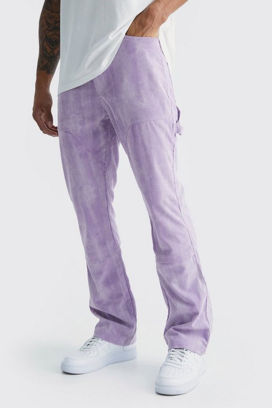 Slim-Fit Batik Cord-Schlaghose