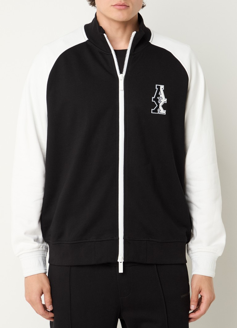 Jachetă de trening cu imprimeu cu logo Armani Exchange