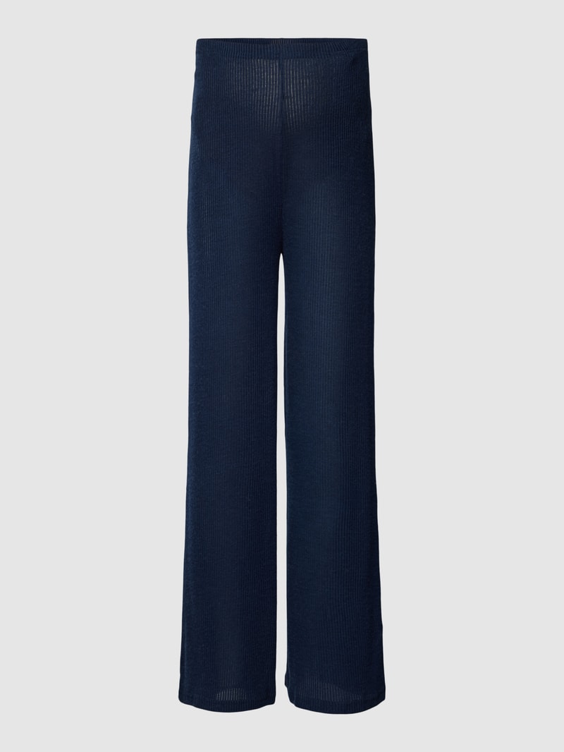 Umstands-Stoffhose in Ripp-Optik in marineblau