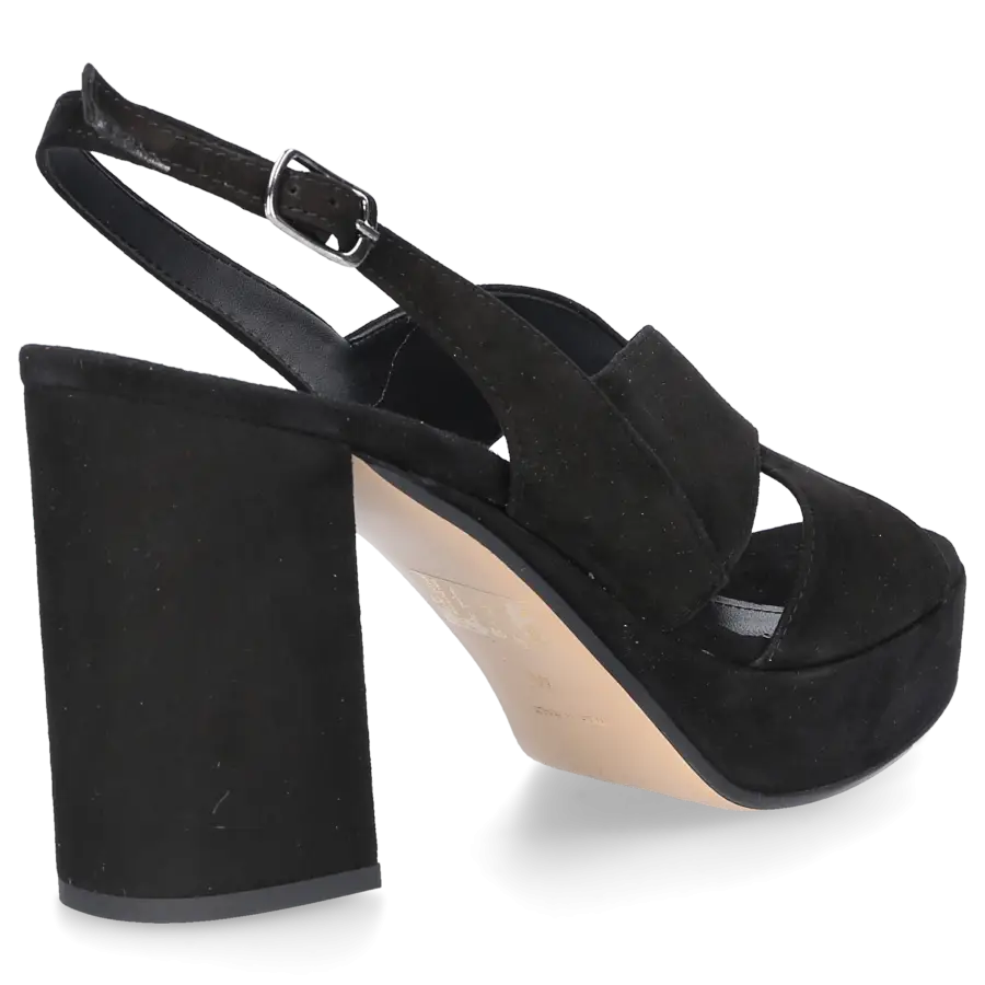 Sgamo - Sandalen 574 Veloursleder - schwarz