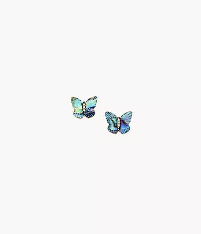Fossil Ohrstecker Sutton Butterfly Wings Abalone mehrfarbig