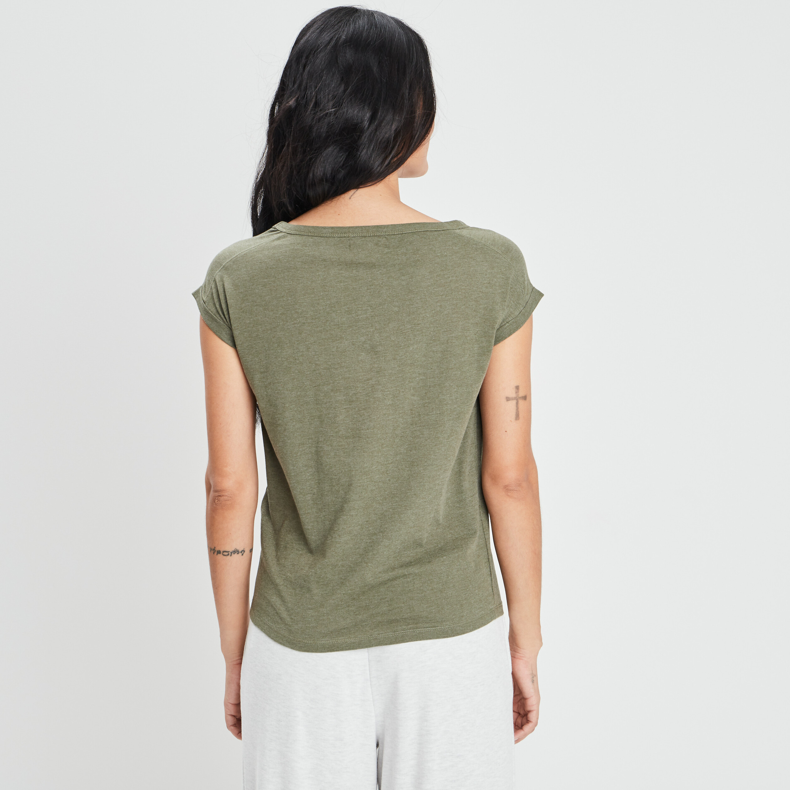 Haut de pyjama vert kaki femme | La Halle