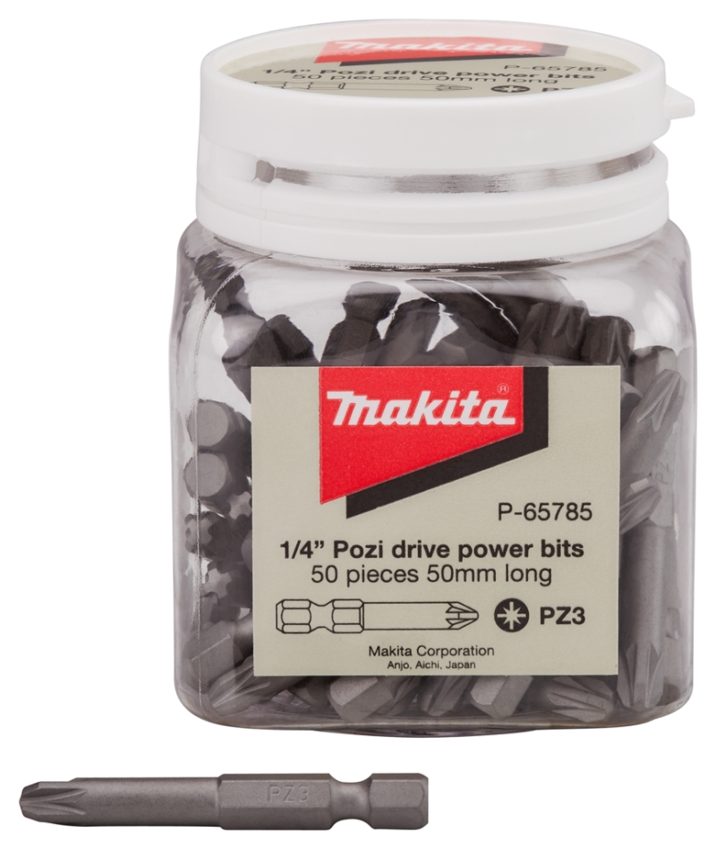 Makita pribor P-65785 Bit za odvrtanje PZ3x50mm u posudi 50 komada