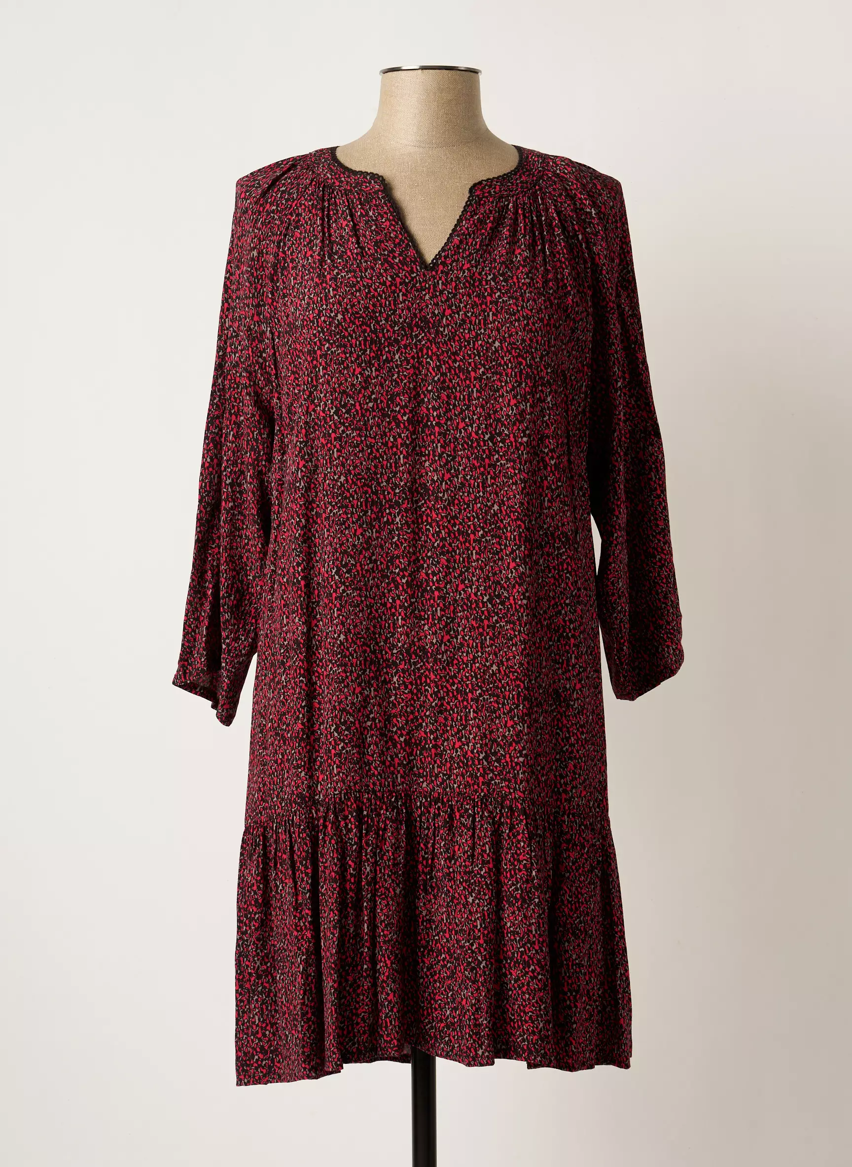 Ciso Robes Mi Longues Femme couleur rose