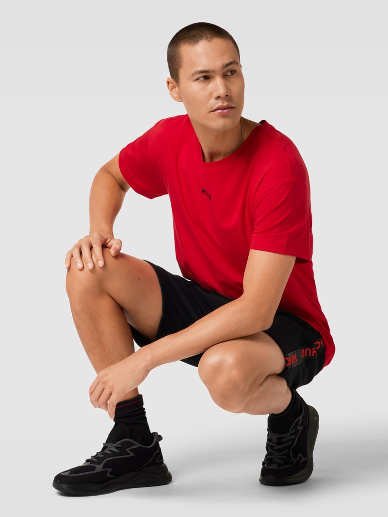 Sweatshorts mit elastischem Bund in schwarz