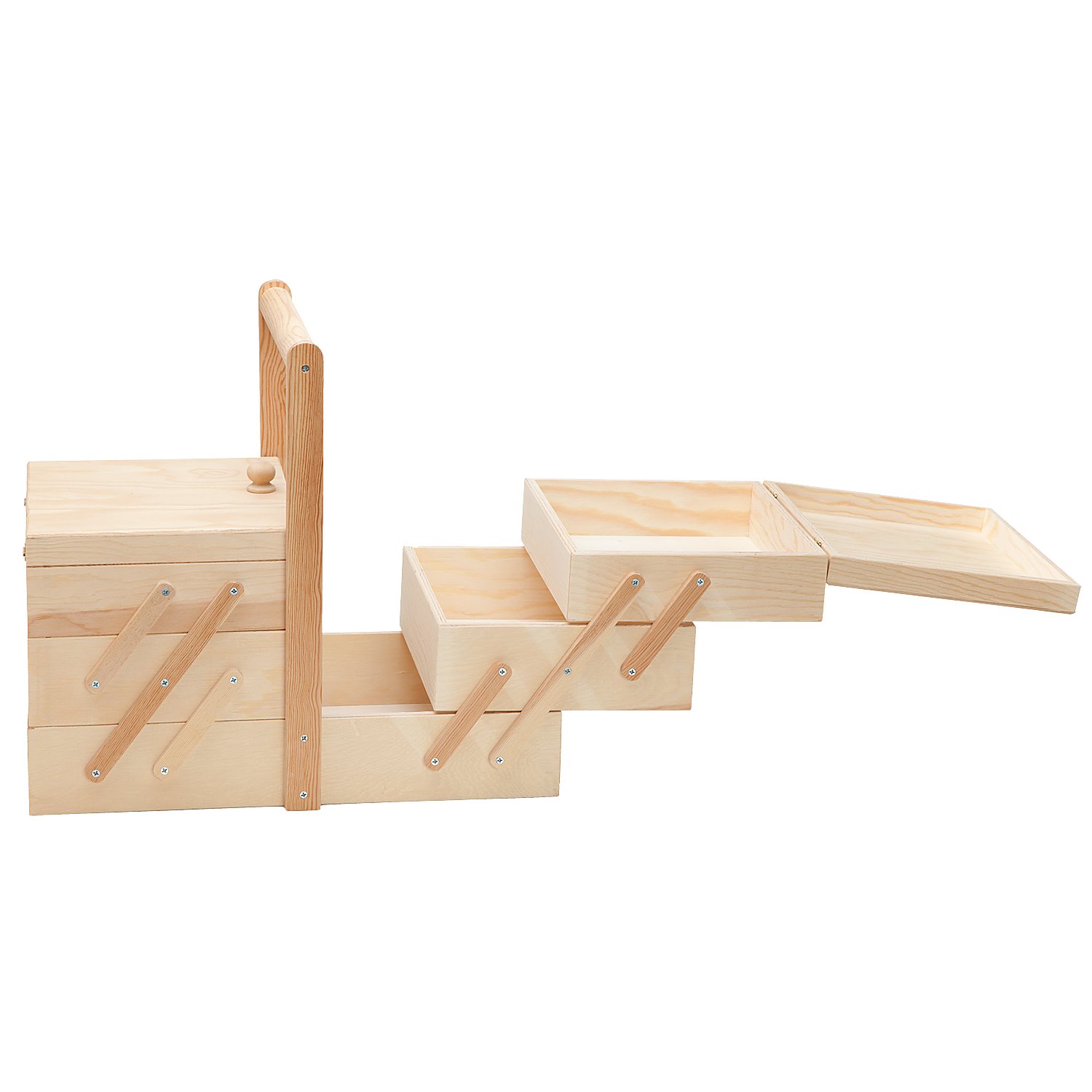 Holz-Nähkästchen, 40 x 22 x 22 cm