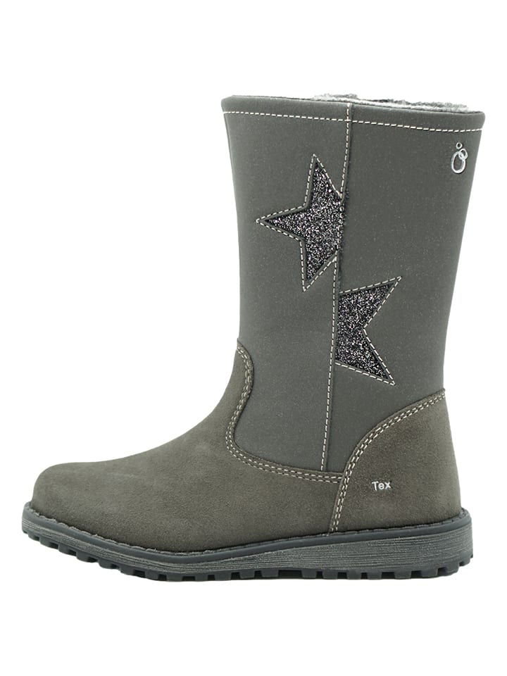 lamino Leder-Boots in Grau günstig kaufen