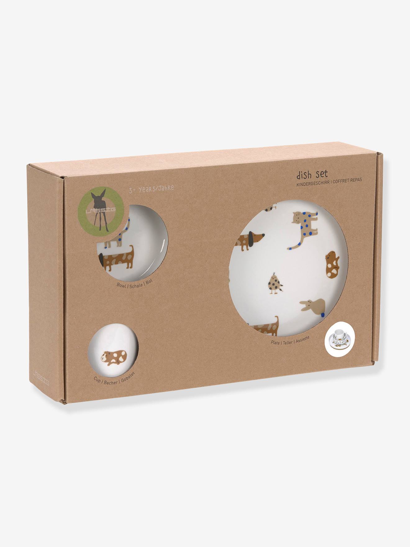 Coffret repas LÄSSIG en porcelaine little mateys royal blue