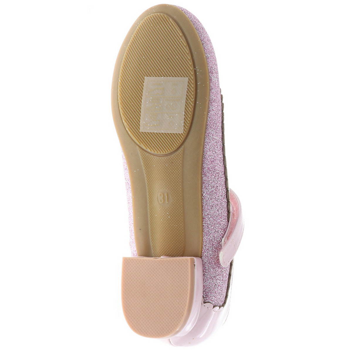 Kinder Mädchen Ballerinas Glitzer Blockabsatz lila/pink/rosa