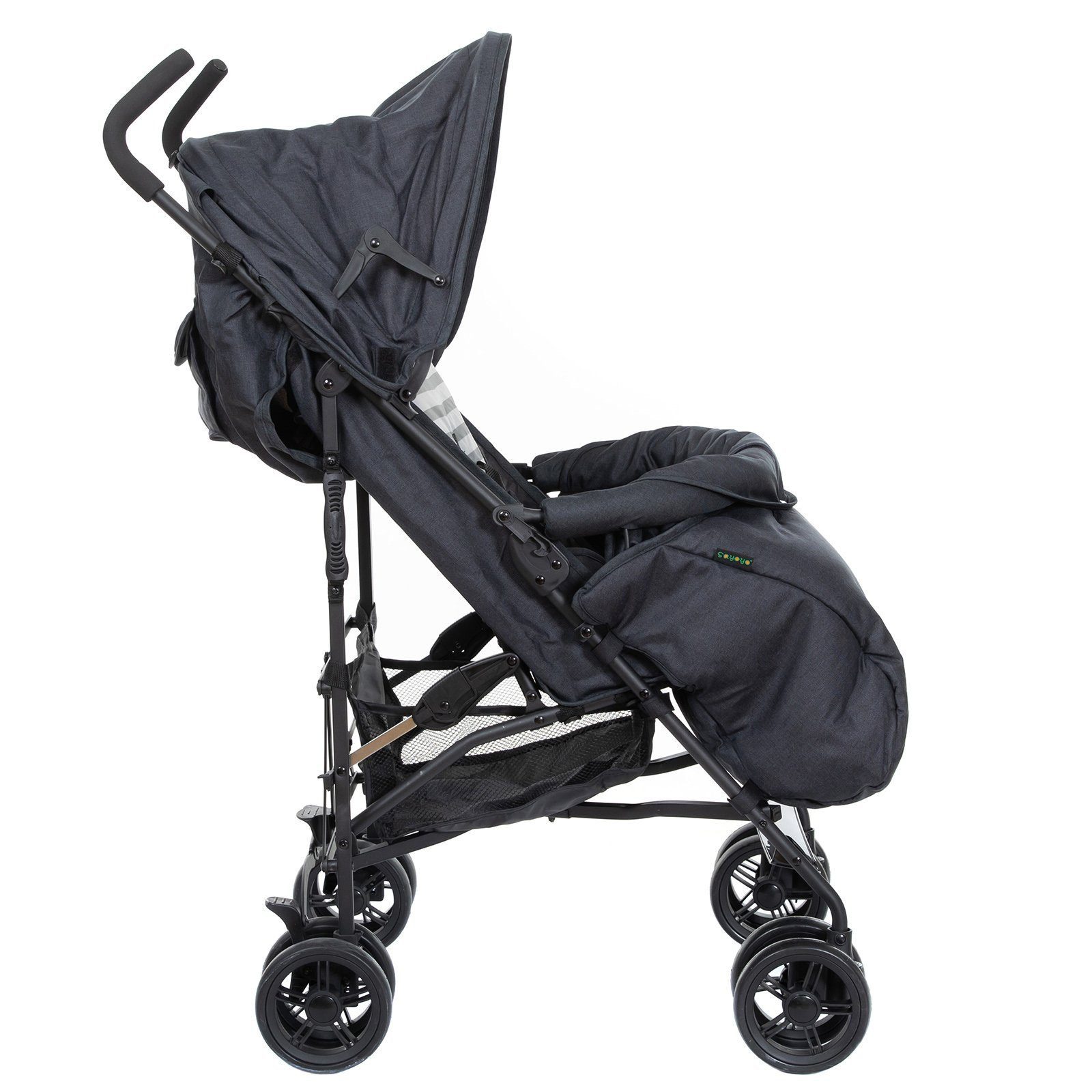 Sayoyo Kinder-Buggy Sayoyo Kinderwagen, ab 6 Monate bis 15kg, Schwarz