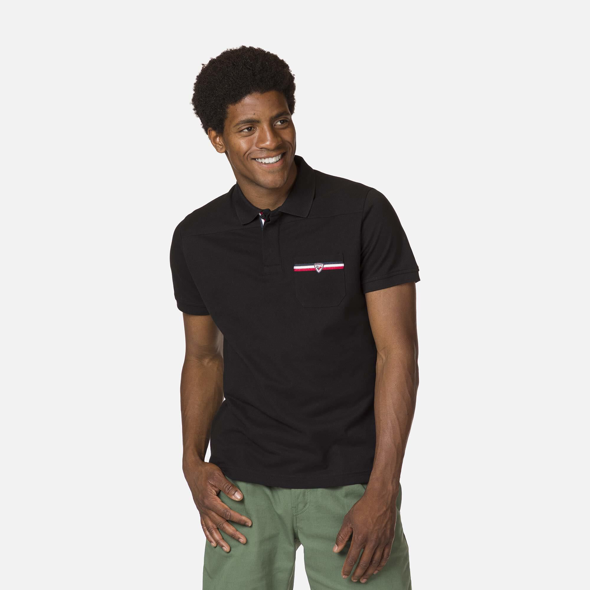 Polo logo à poche homme