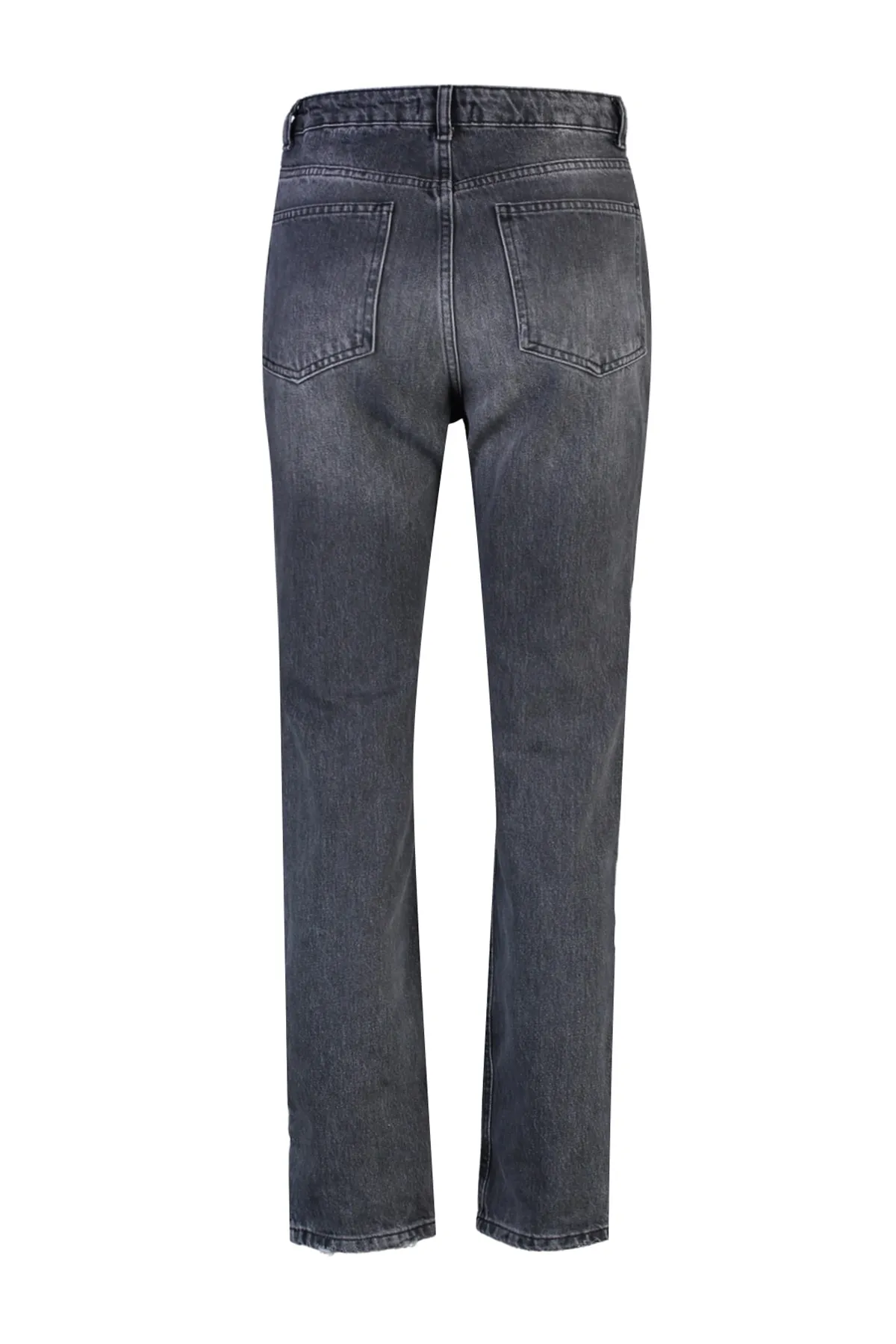 Trendyol Collection  Anthrazitfarbene Bootcut-Jeans mit hoher Taille TWOSS21JE0035