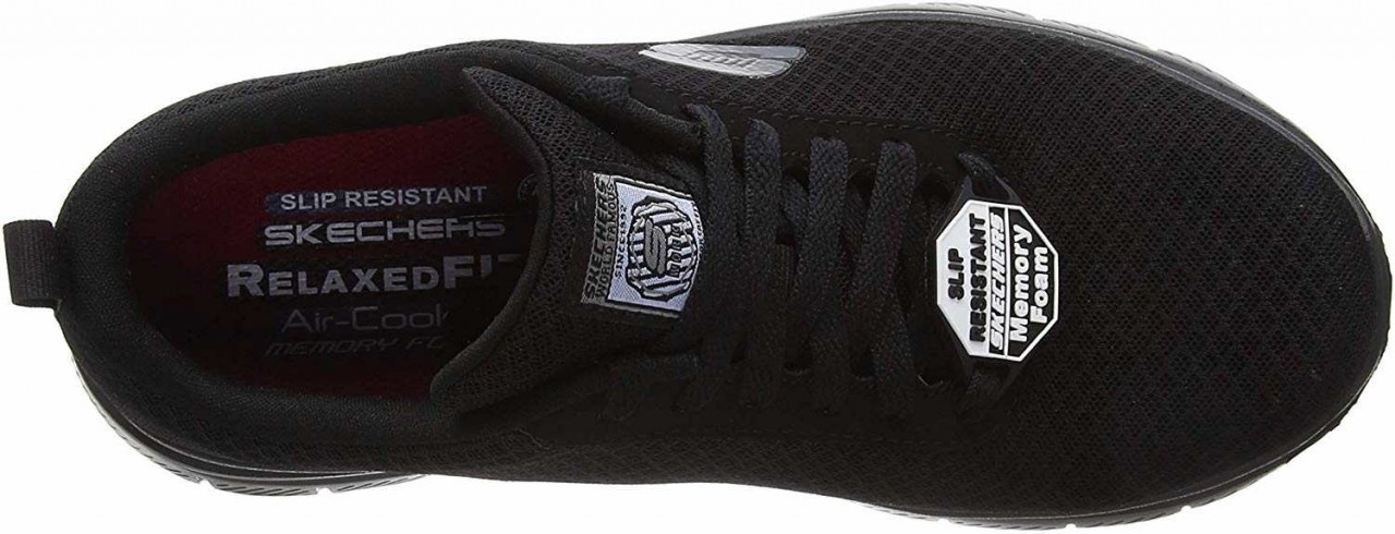 SKECHERS Freizeit Schnürer schwarz Rutschfest