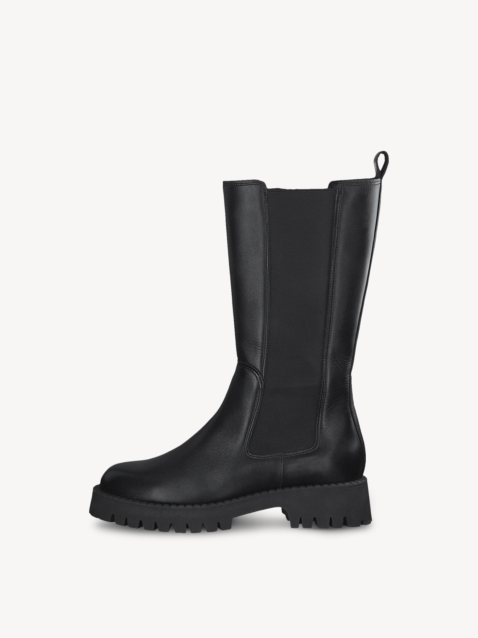 Bottine Chelsea en cuir - noir