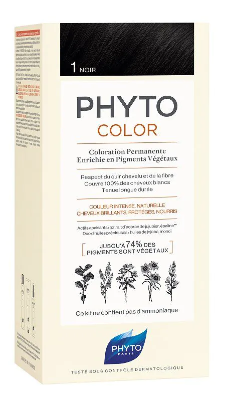 Phyto Phytocolor plaukų dažai, 1 juoda