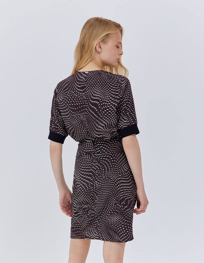 Robe grenat à imprimé psychédélique Femme