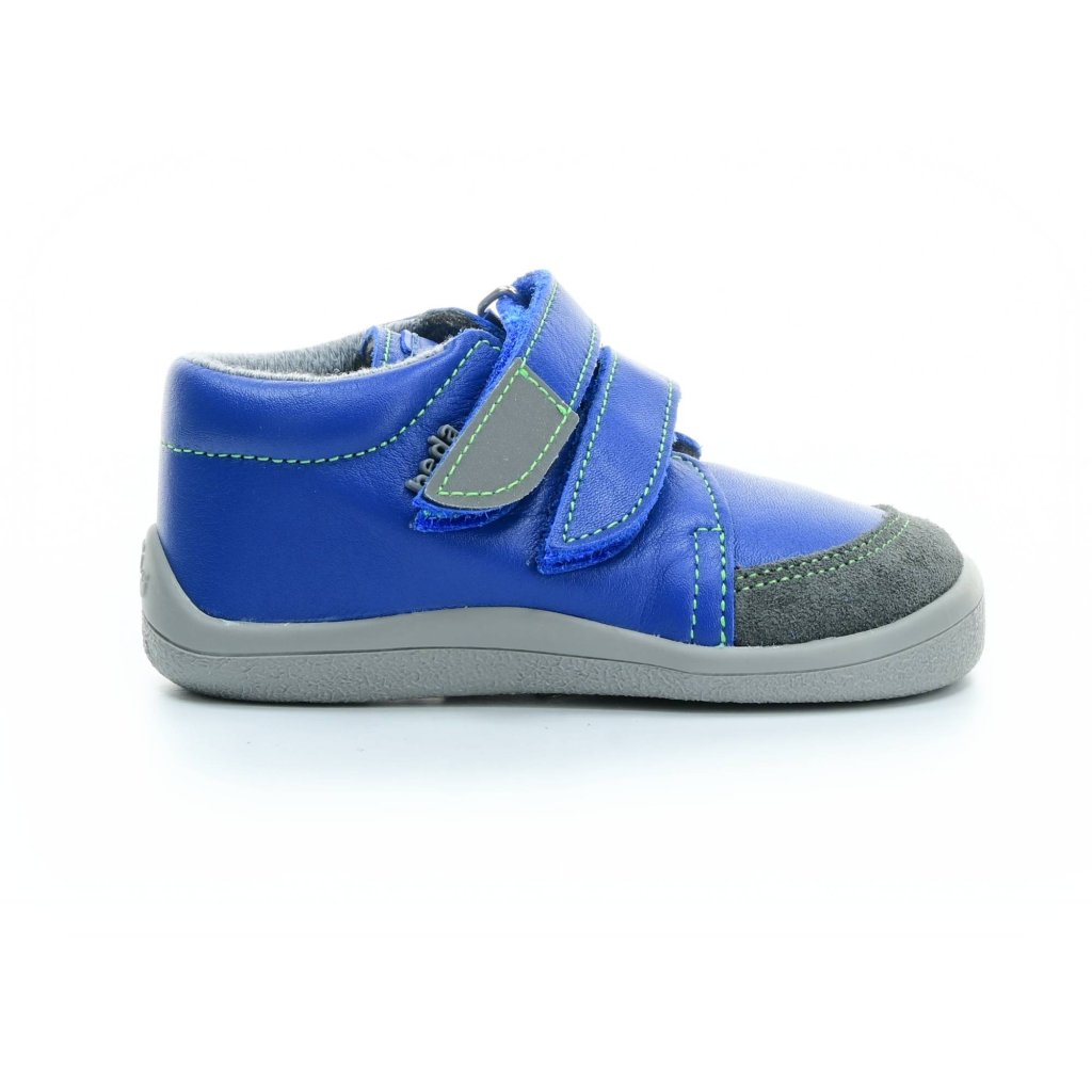 Beda Matt mit Membran (BF 0001/W/M/SO) blaue Barfuß-Stiefeletten