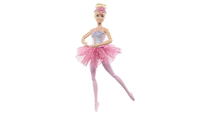 Barbie Dreamtopia Zauberlicht Ballerina (blond), Puppe mit Leucht-Kleid