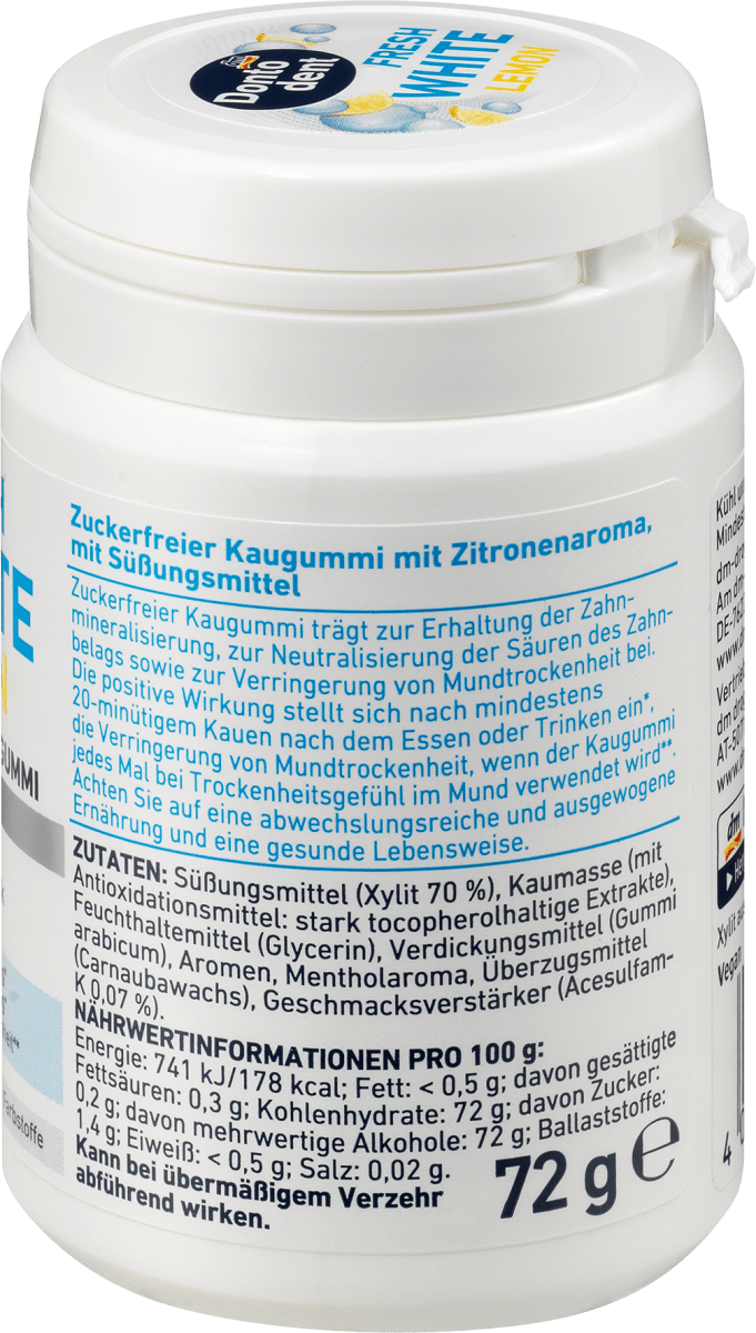 Kaugummi, Fresh White Lemon mit Xylit, 50 St