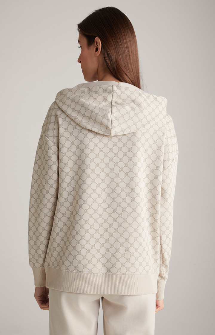 Hoodie in Nude gemustert