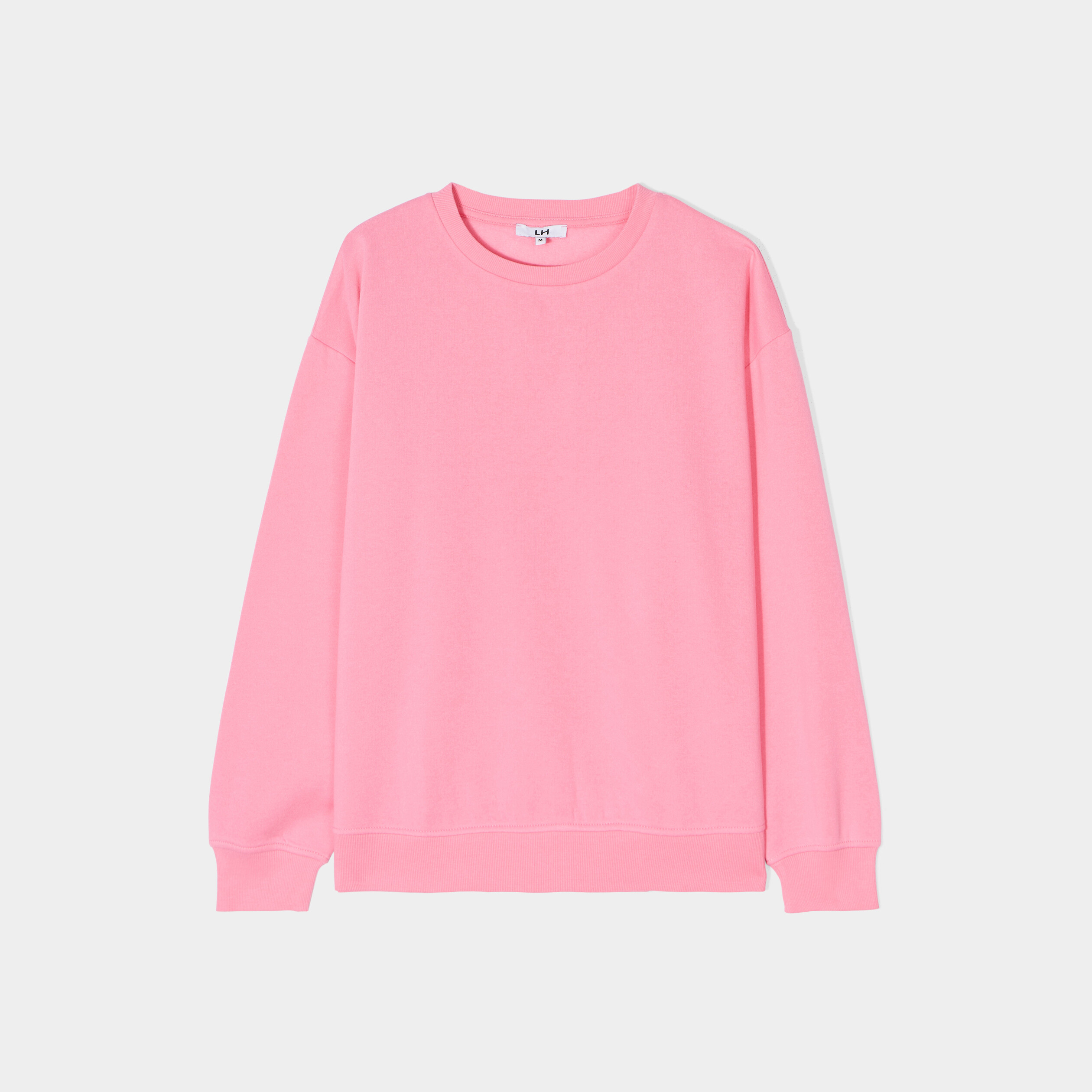Sweat molleton avec col rond rose femme | La Halle