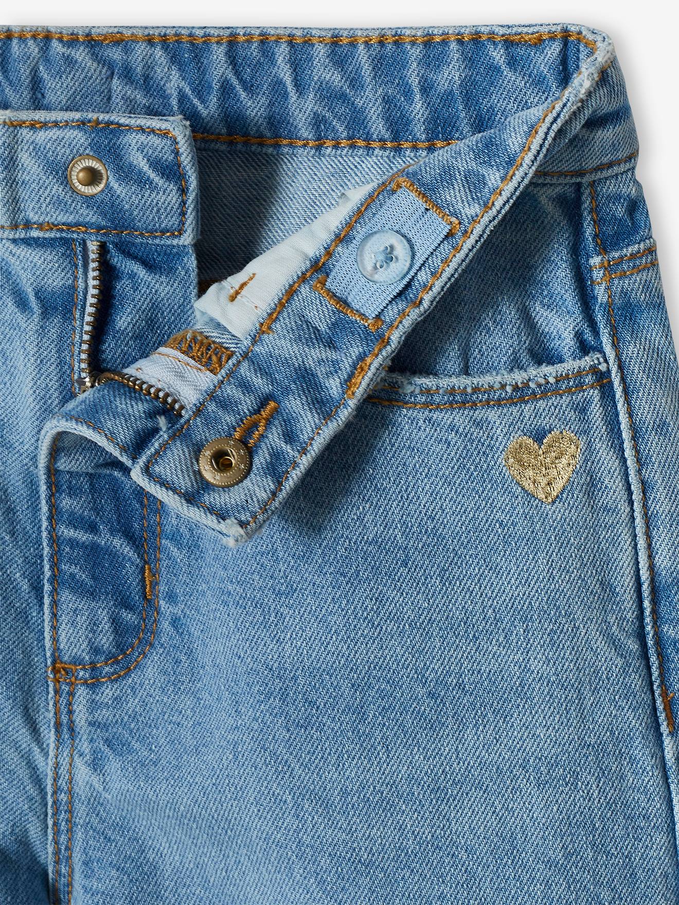 Vertbaudet Mädchen Flare-Jeans - anthrazit