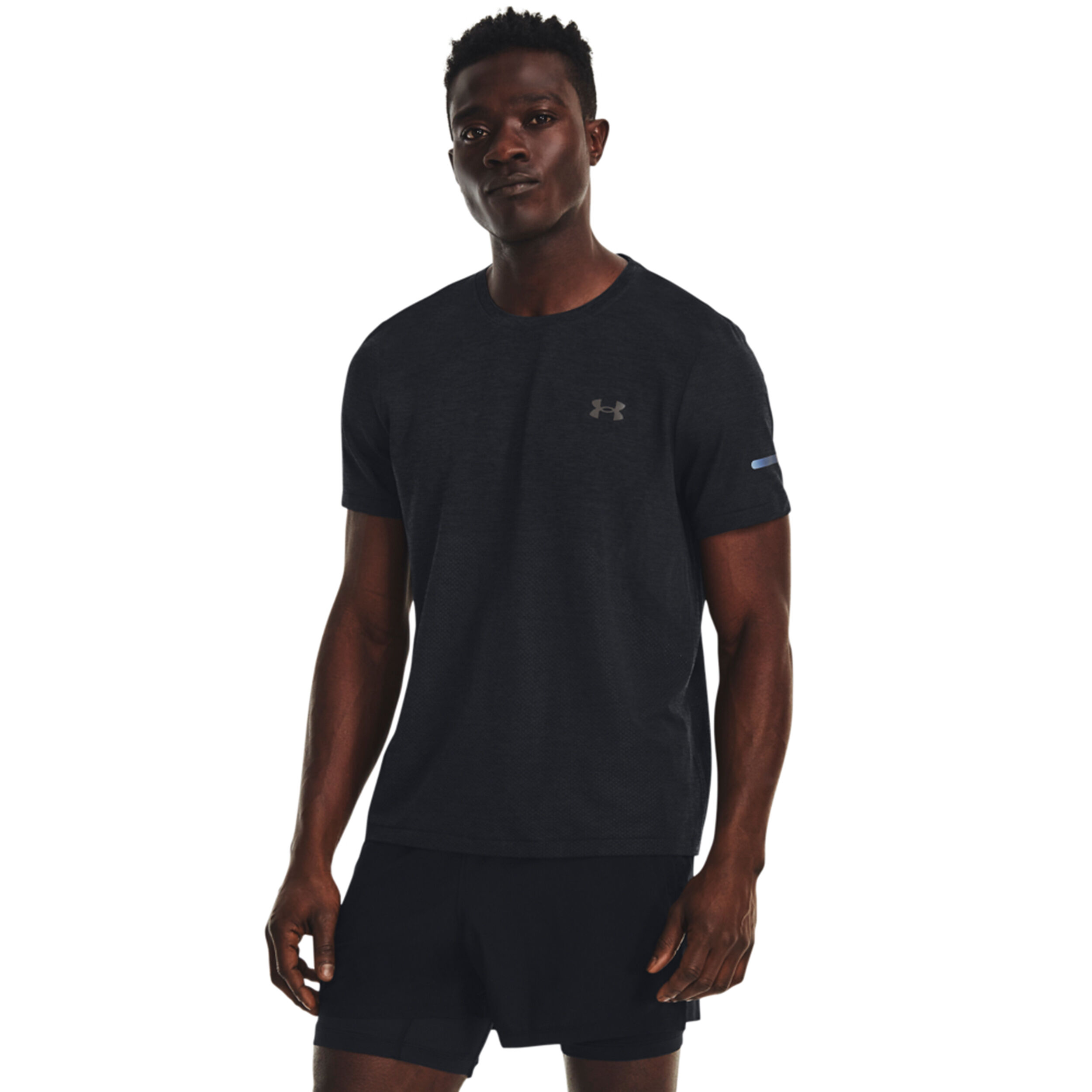 Seamless Stride Laufshirt Herren - Schwarz