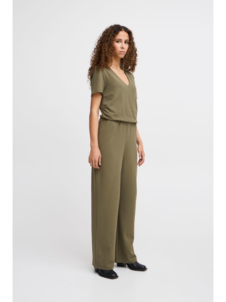 ICHI Overall IXMILA SS JU 20123122 modischer Kurzarm-Overall in Grün günstig kaufen