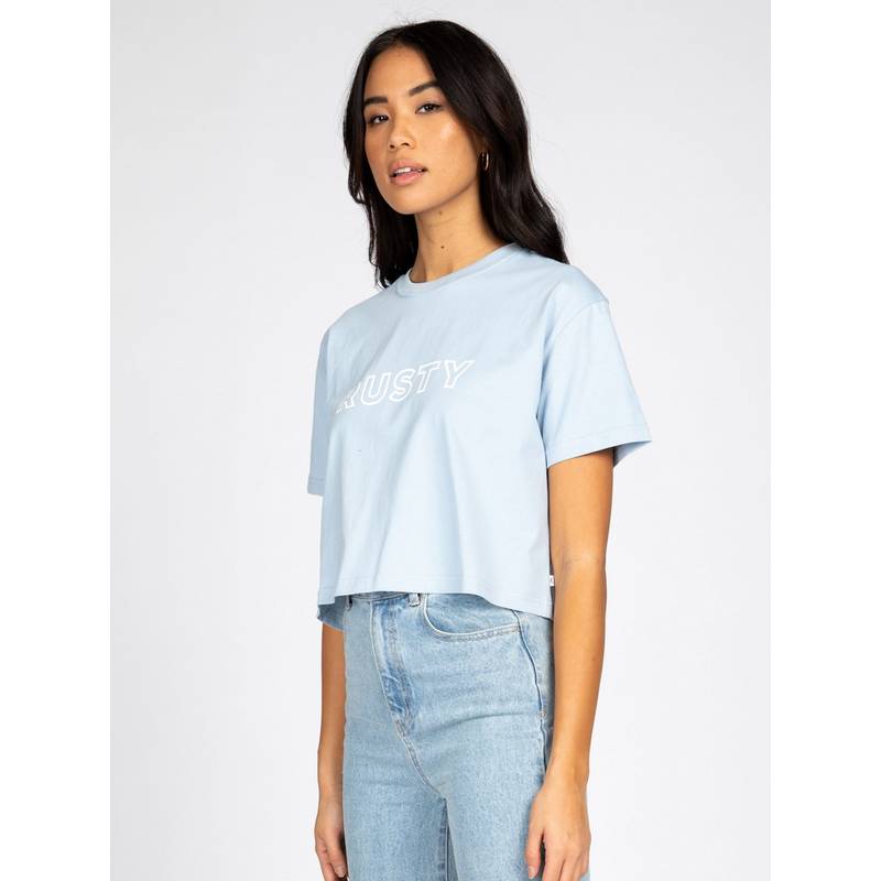 RUSTY RUSTY KEY LINE EASY FIT CROP TEE T-Shirt Damen