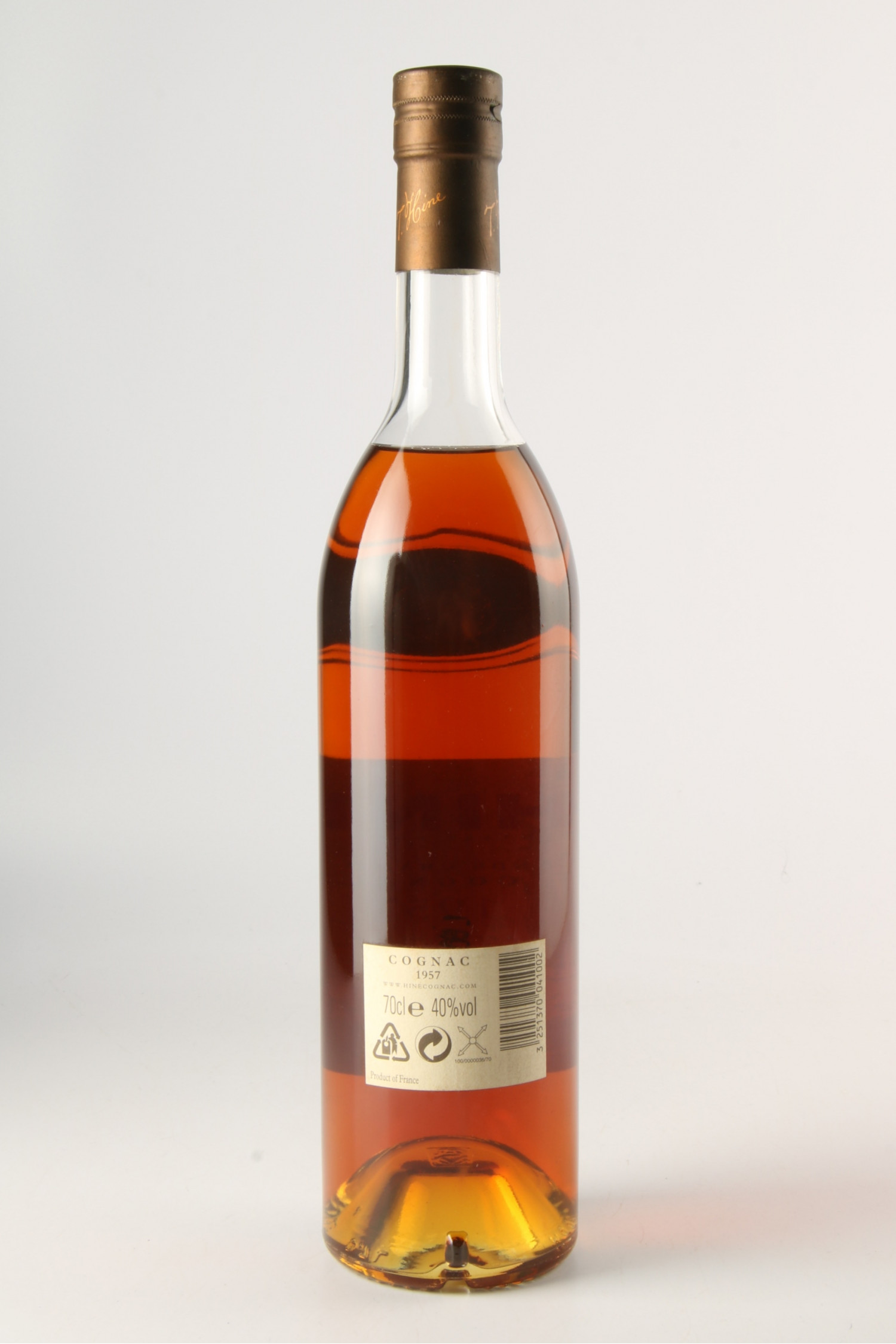 Vin 1957 HINE Grande Champagne Cognac 1957, Cognac. Vin ancien - SoDivin