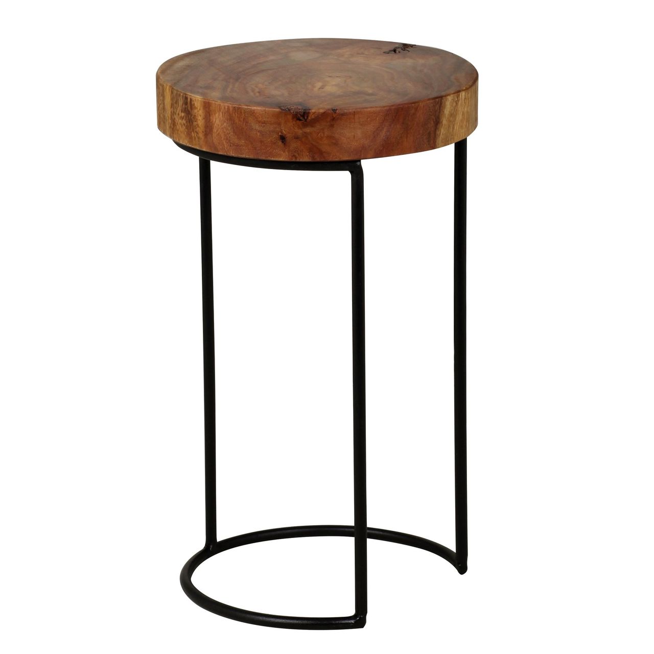 Wohnling Massivholz Sheesham Beistelltisch 28 x 28 cm