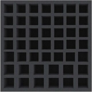 285 mm x 285 mm x 55 mm Schaumstoffeinlage für Brettspiele - 47 Fächer