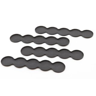 Movement Tray - Flat Bases - 25mm 5s Bar - Black (4)