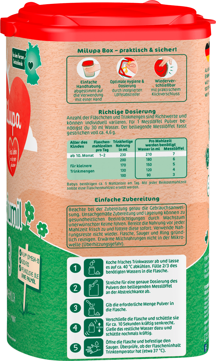 Folgemilch 3 Milumil ab dem 10. Monat, 0,8 kg