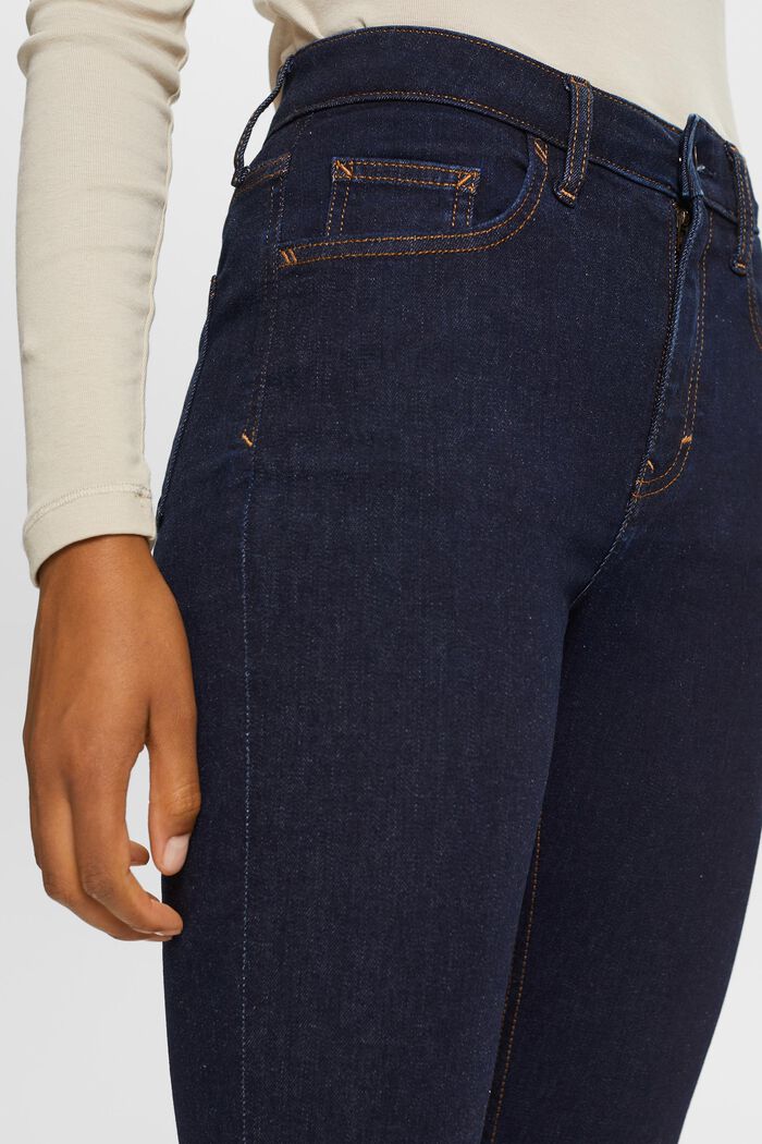 Skinny Jeans mit hohem Bund, Baumwollstretch