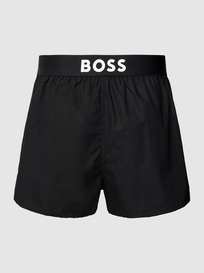 Boxershorts mit Label-Print in schwarz