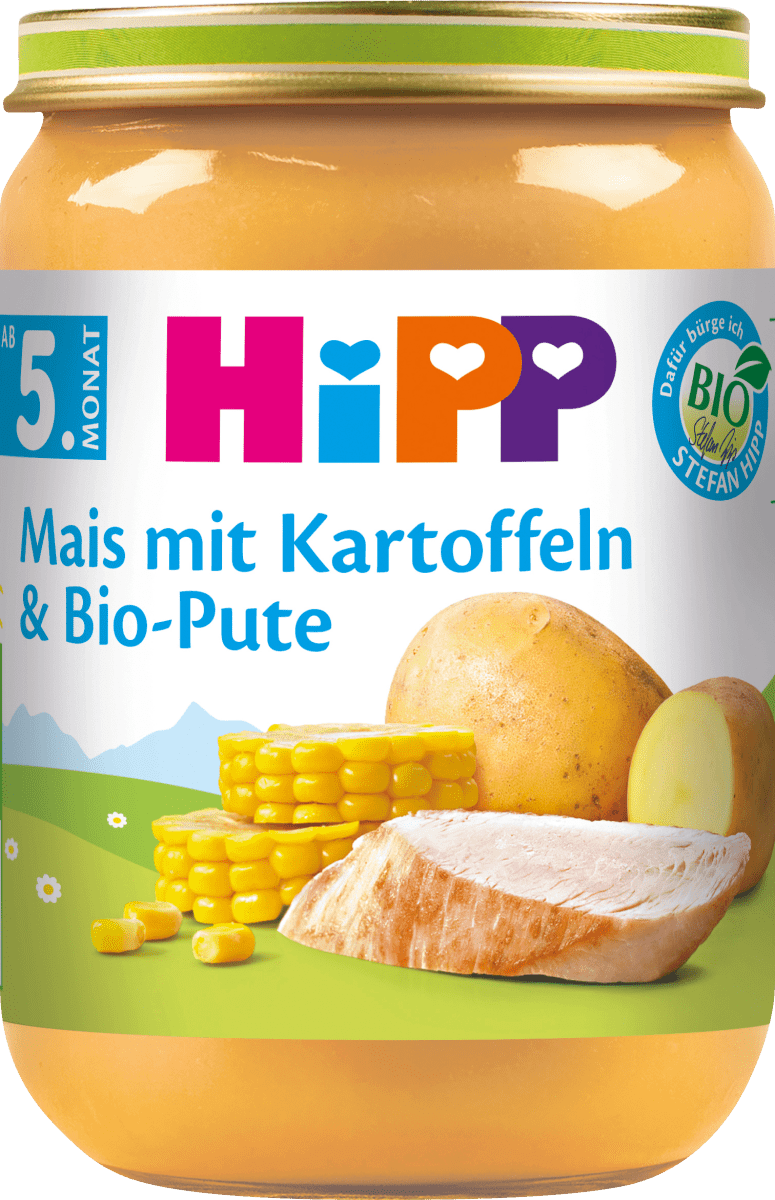 Menü Mais mit Kartoffelpüree & Bio-Pute ab dem 5.Monat, 190 g