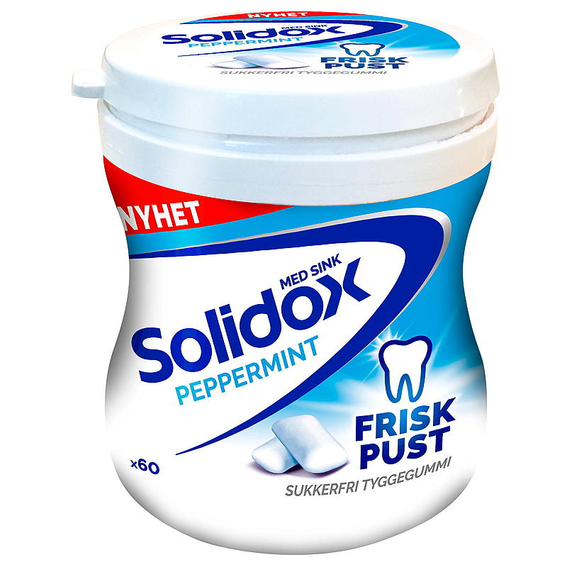 Solidox Tyggegummi 87 g Frisk pust Peppermint Solidox