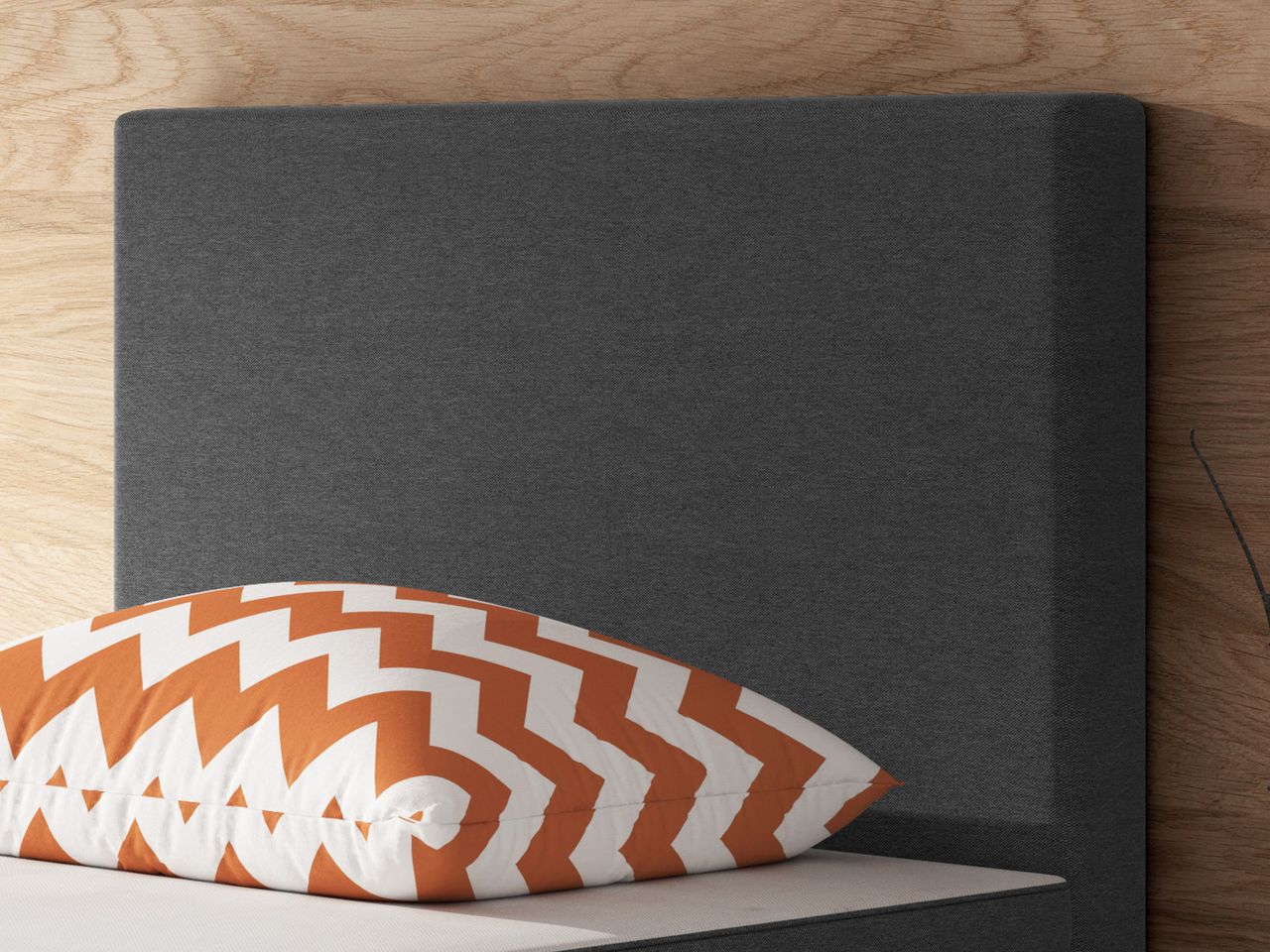 IHG Boxspringbett Berlin 90x200 cm Webstoff Antrazit