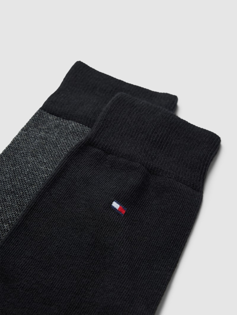 Socken mit Label-Details im 2er-Pack Modell 'Birdeye' in schwarz
