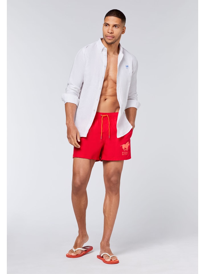 Polo Sylt Badeshorts in Rot günstig kaufen