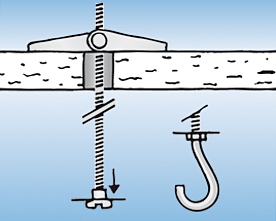 Fischer 80179 Překlápěcí hmoždinka KDH 8 s hákem 20 kusů