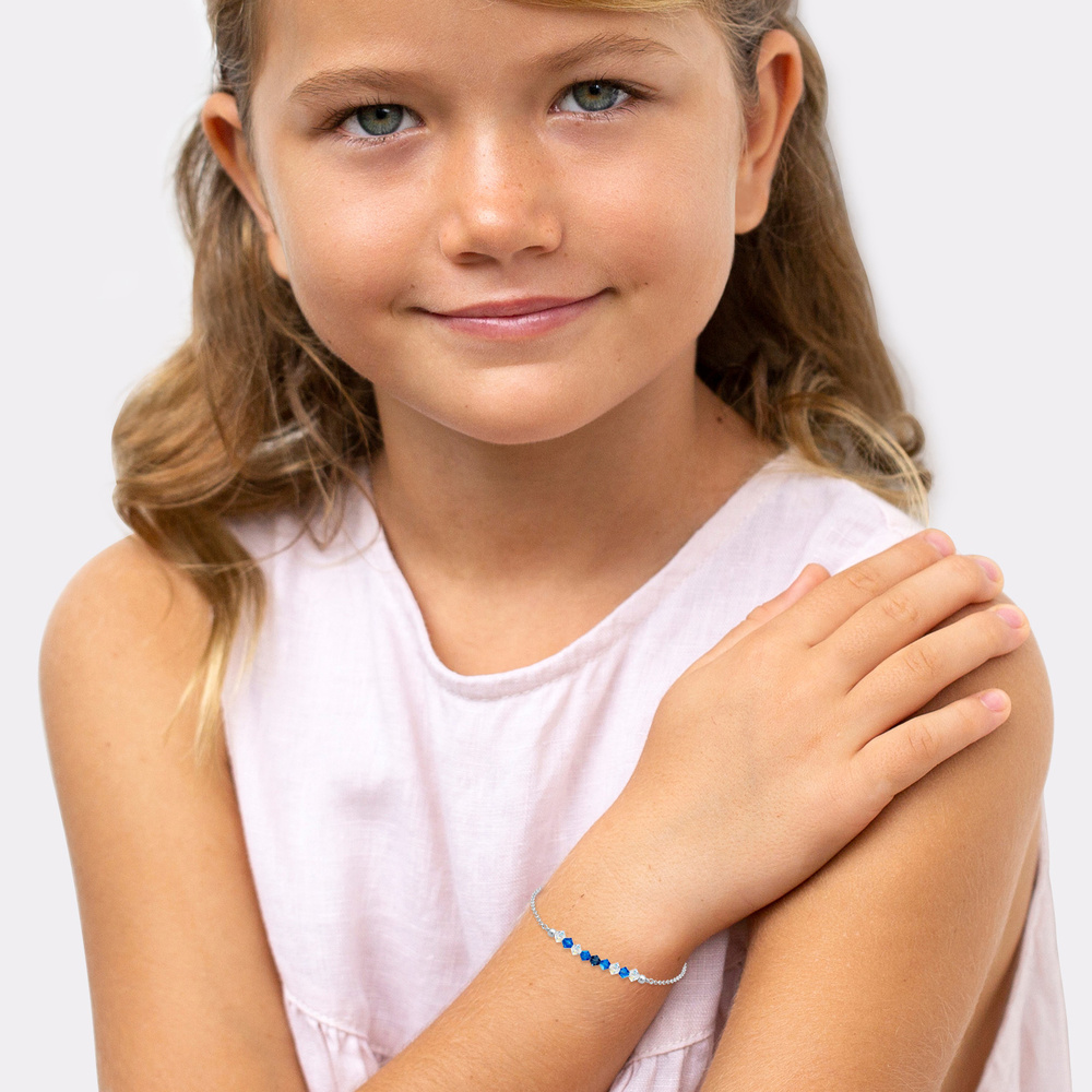 Elli Elli Bracelet Perles pour enfants roses avec cristaux en argent sterling 925 Bracelet