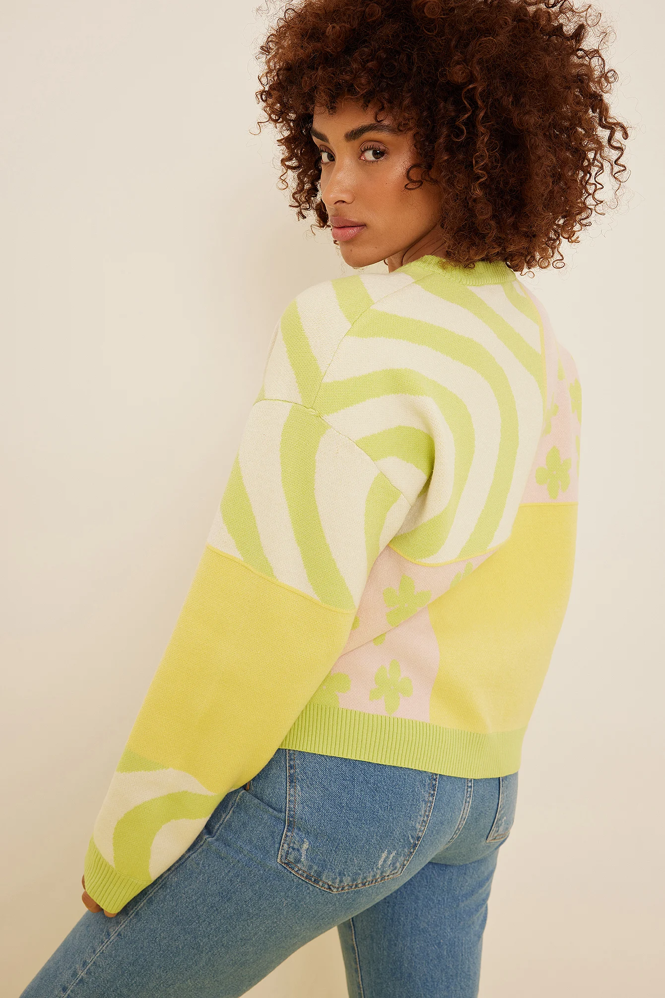 Oversize-Strickpullover mit Jacquardmuster
