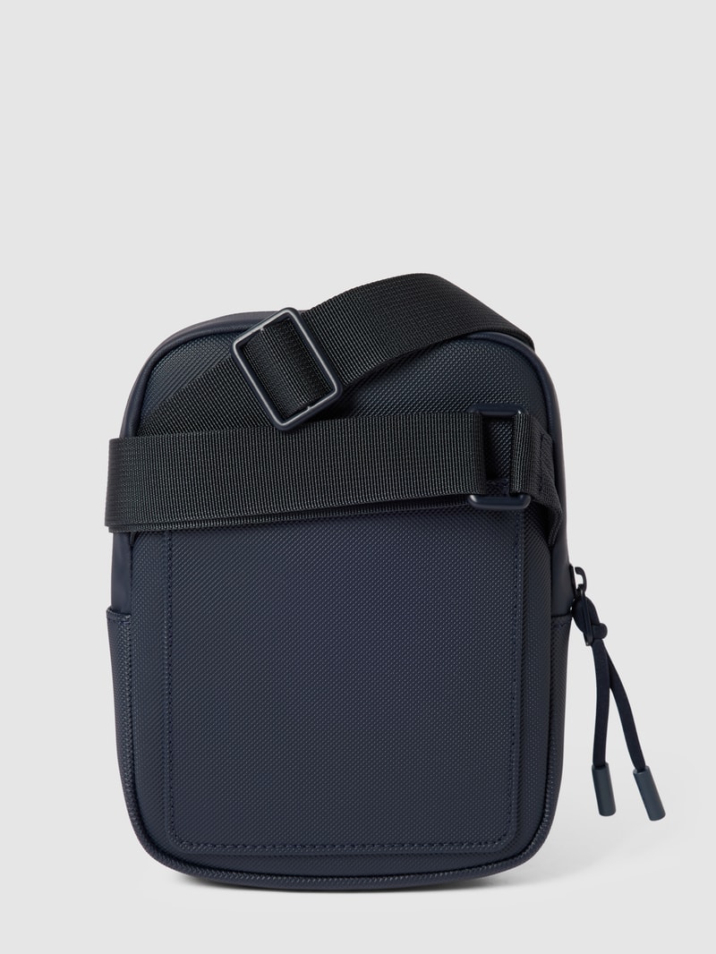 Bauchtasche mit Label-Stitching in marineblau