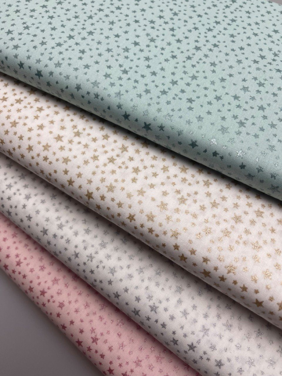 H-Erzmade Bastelperlen Patchwork Baumwollstoff Glitter Little Star by PO