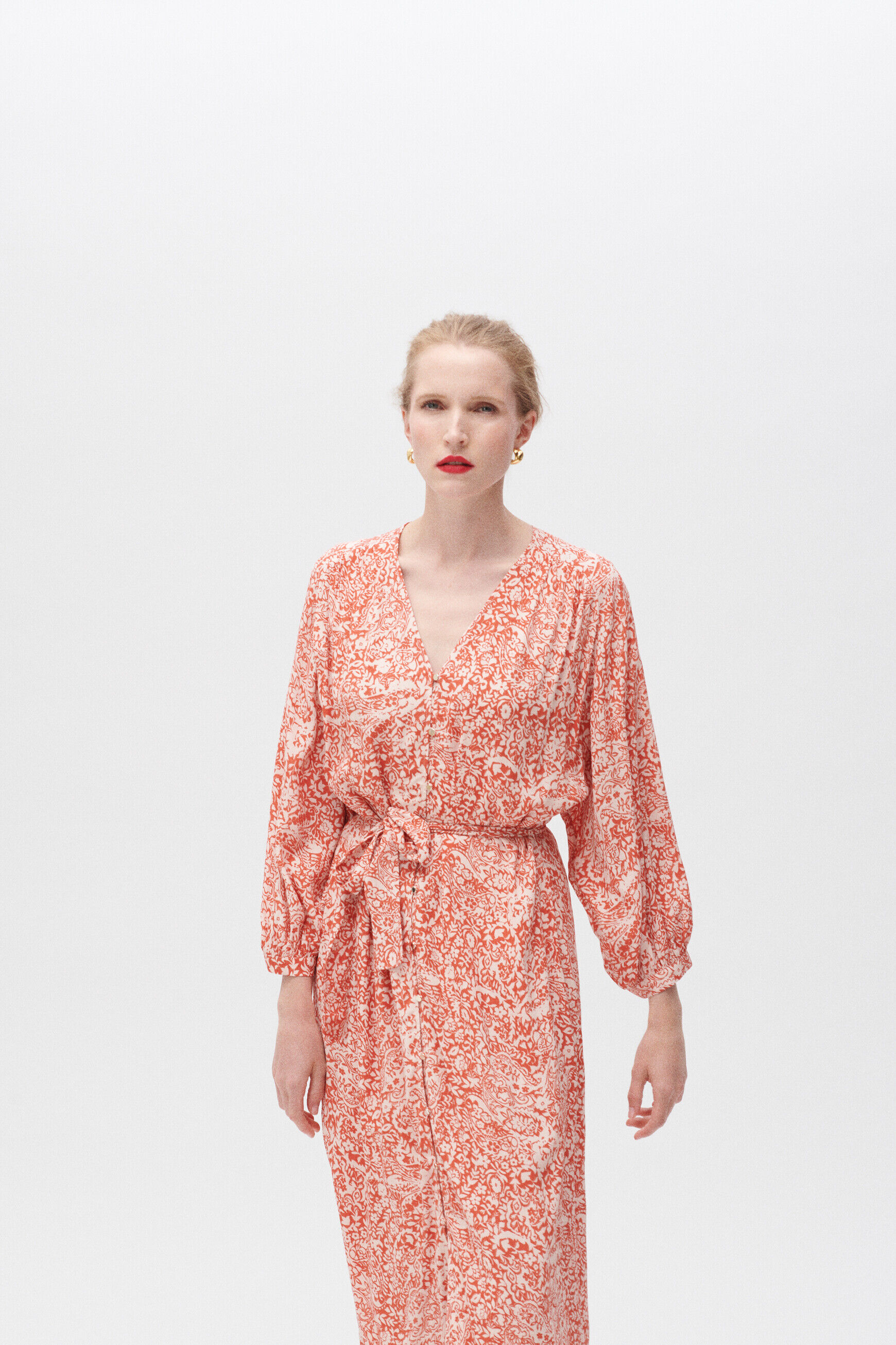 Robe rita orange femme