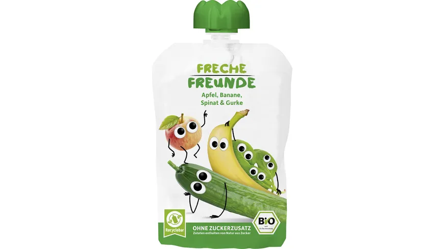 Freche Freunde Quetschie Apfel, Banane, Spinat & Gurke 100 g