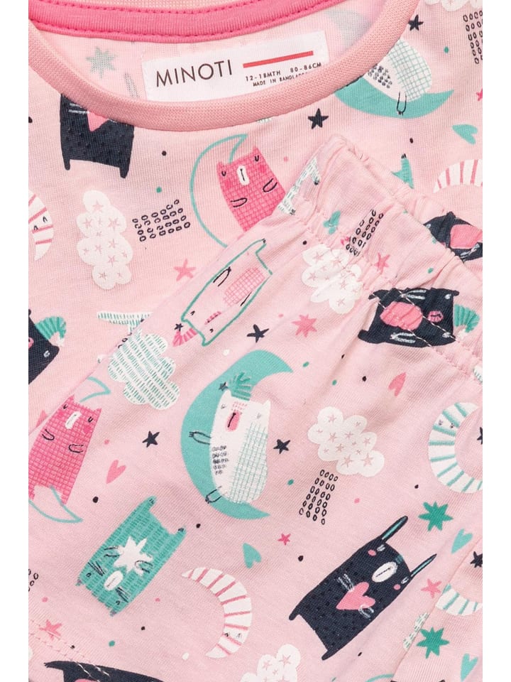 Minoti 2tlg. Outfit: Pyjama TG PYJ 29 in rosa günstig kaufen 98/104