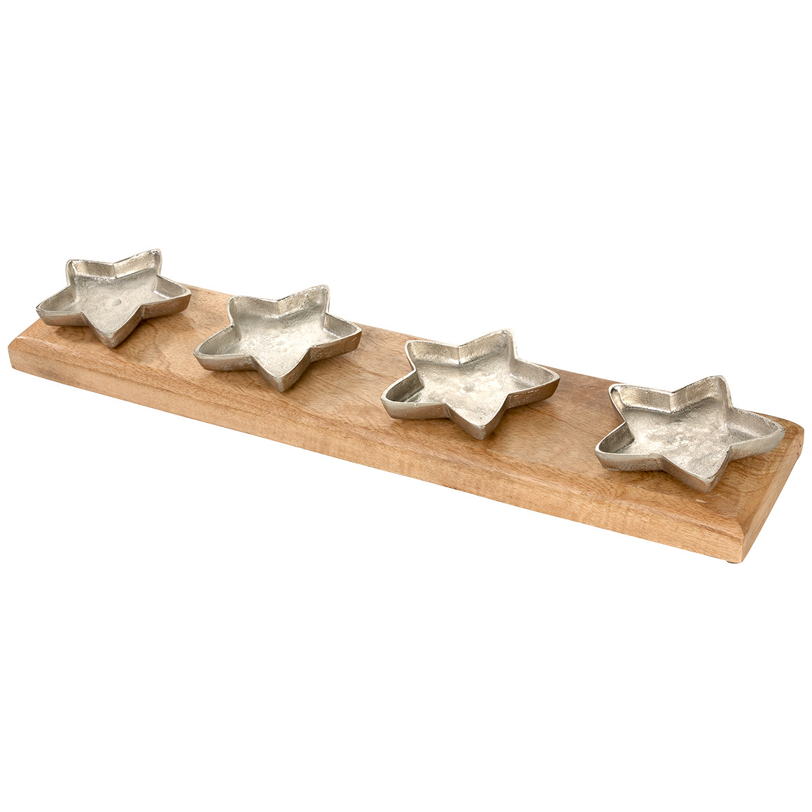 Kerzenhalter für den Advent natur / silber